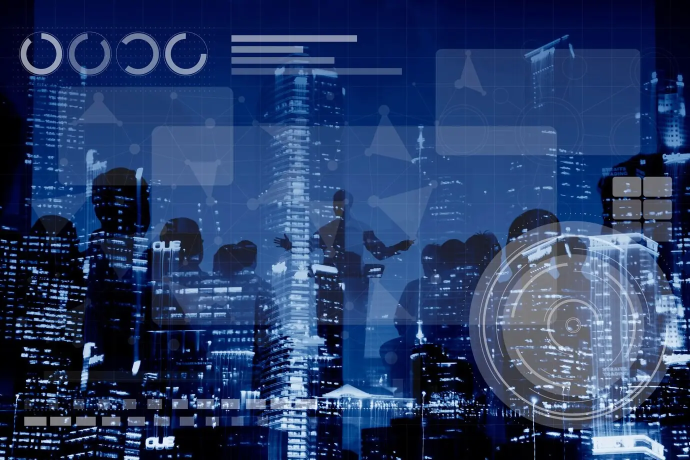 Konzept technologischer Verbindungen und der Online-Vernetzung von Medien